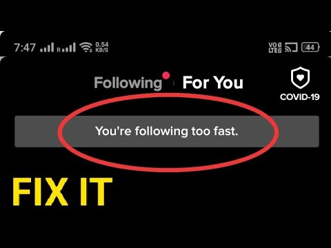 Tik Tok You're Following Too Fast Problem Solved 2023