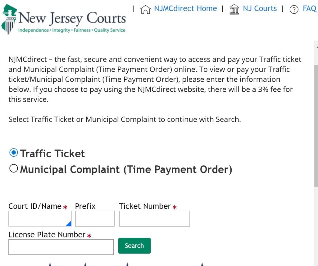 Steps to pay NJMCDIRECT