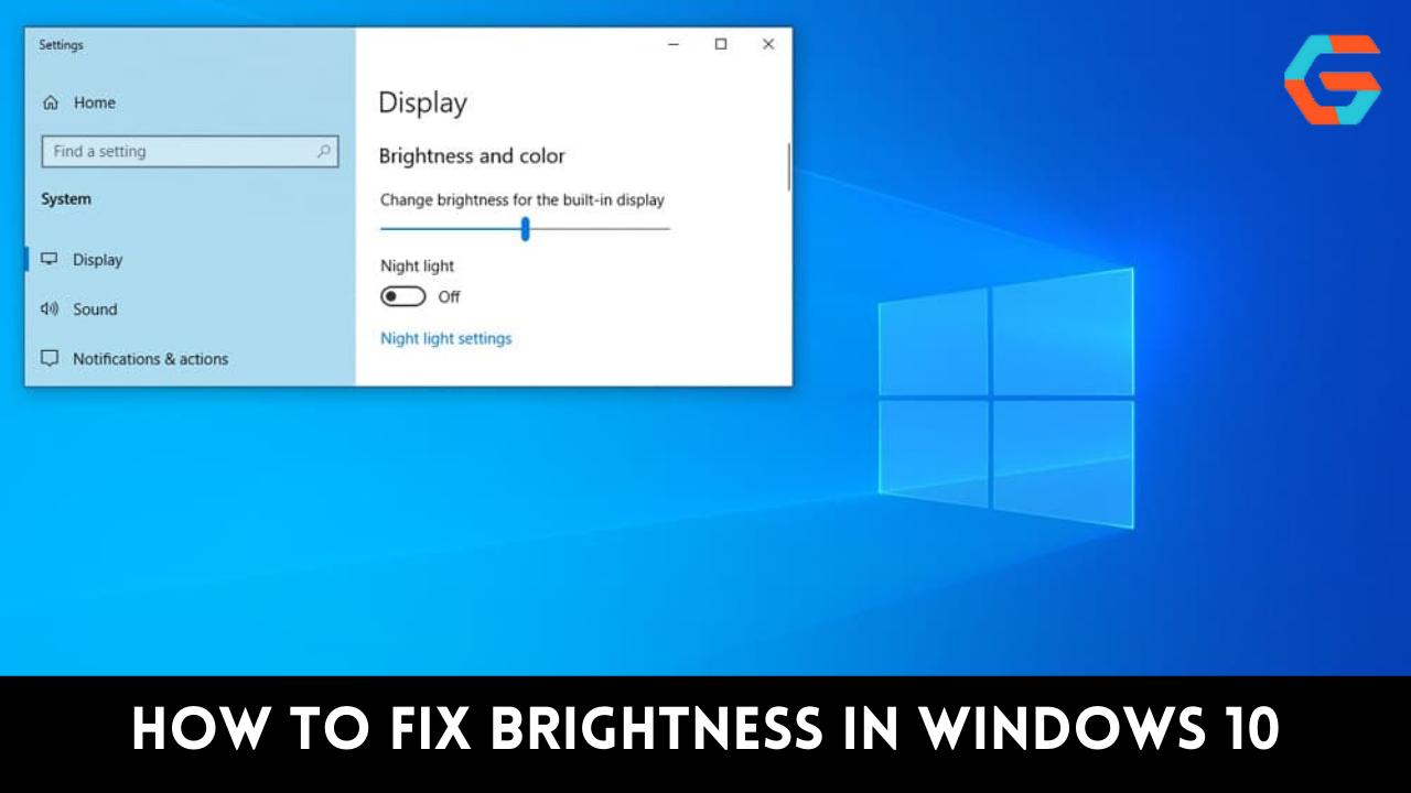 How to Fix Brightness in Windows 10
