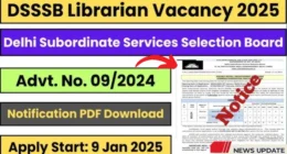 DSSSB Librarian Recruitment 2025