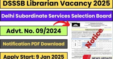 DSSSB Librarian Recruitment 2025