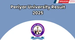 Periyar University Results 2025